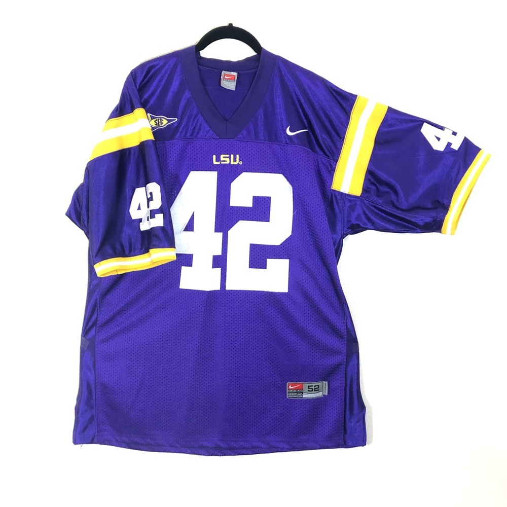 LSU #42 Ford Nike Football Jersey—Size 52